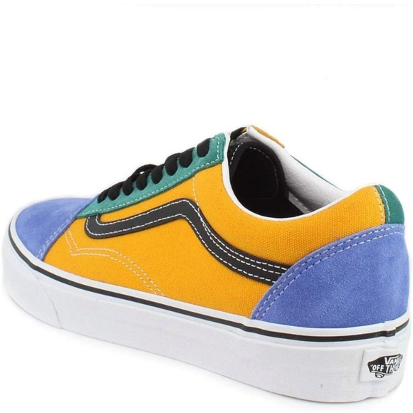 Vans Men’s Colorful Cadmium Yellow/Tidepool Mox & Match Old Skool Sneaker - Picture 3 of 12